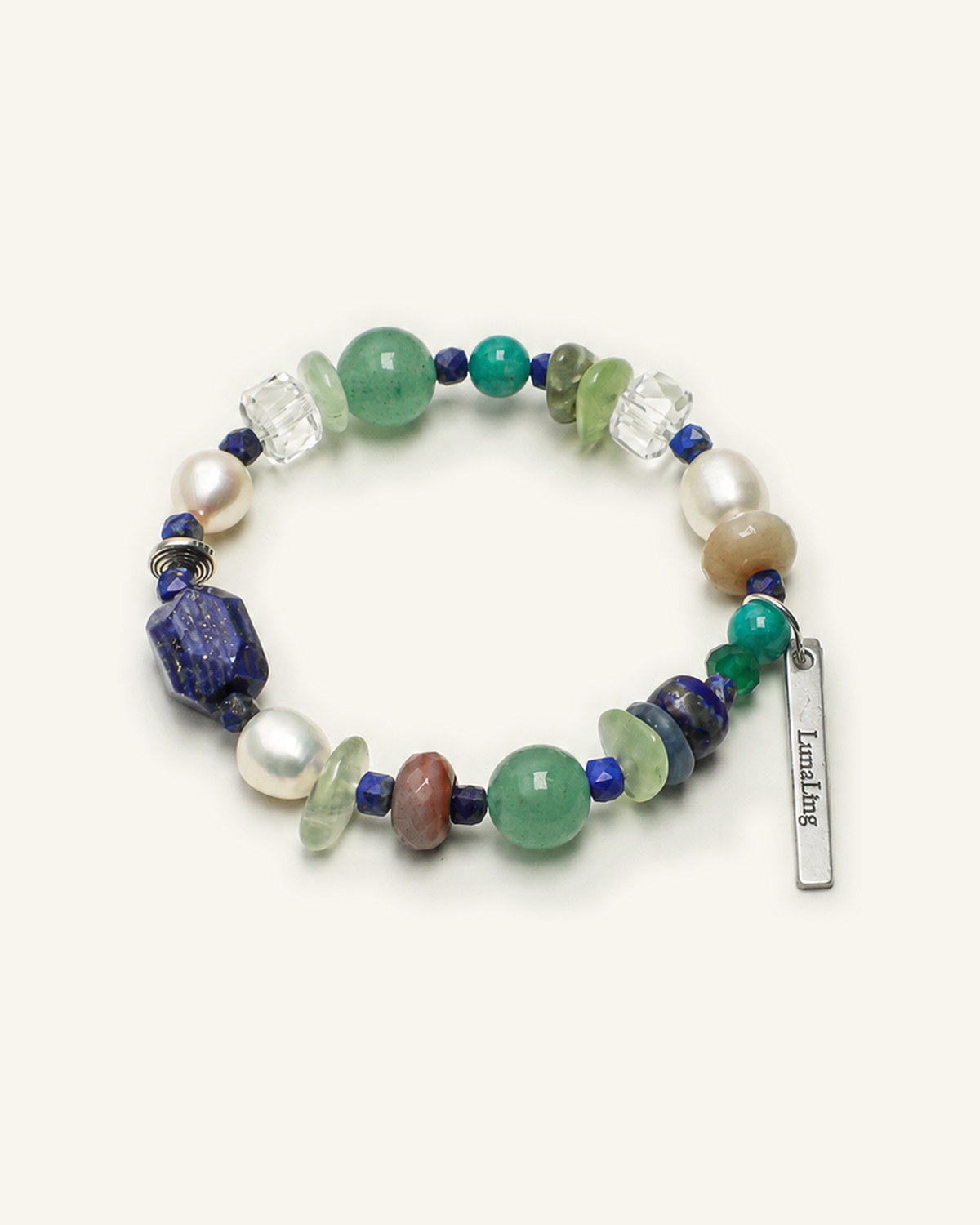 Mixed Gemstone & Pearl Bracelet, product view