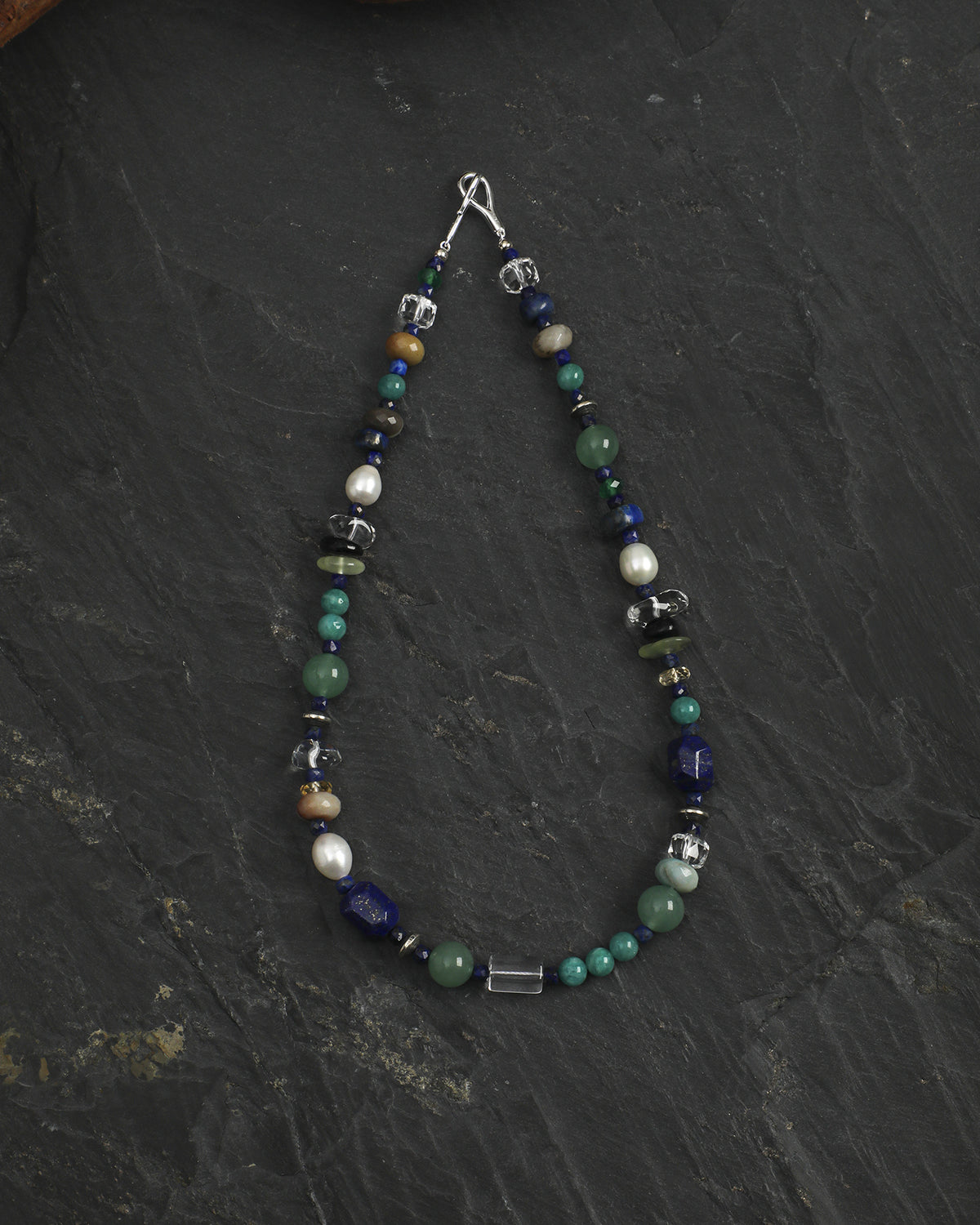 Mixed Gemstone & Pearl Necklace, alternate view 1
