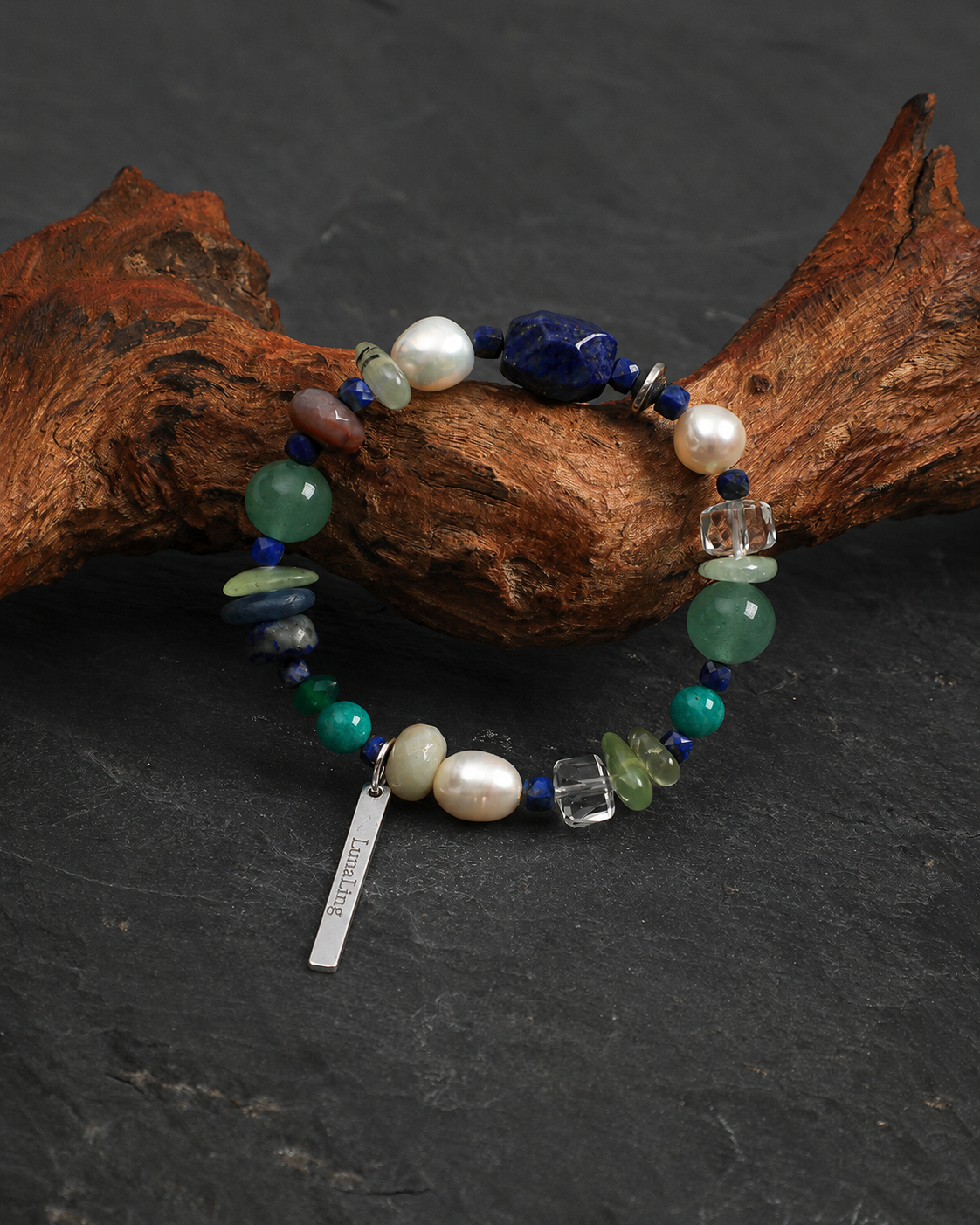 Mixed Gemstone & Pearl Bracelet, alternate view 1
