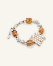 Citrine & Baroque Pearl Bracelet, product view