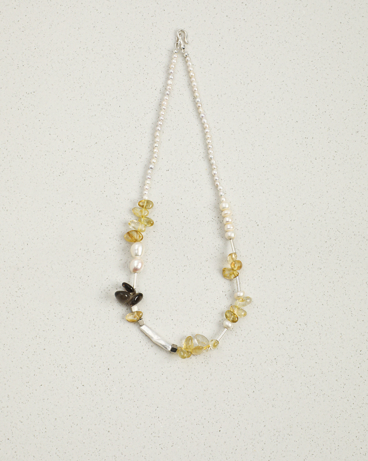 Citrine, Smoky Quartz & Pearl Necklace, alternate view 1