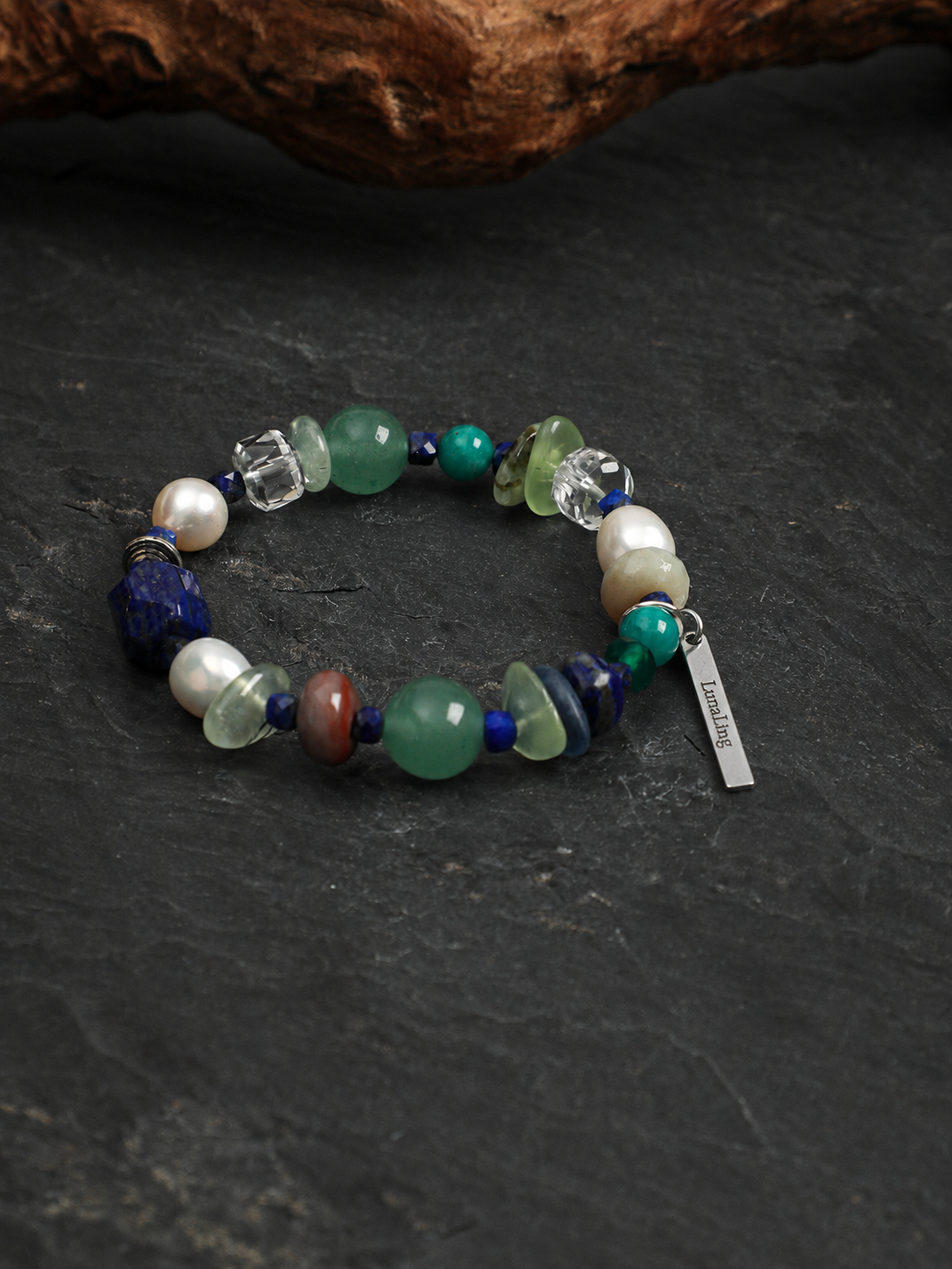 Mixed Gemstone & Pearl Bracelet, alternate view 2