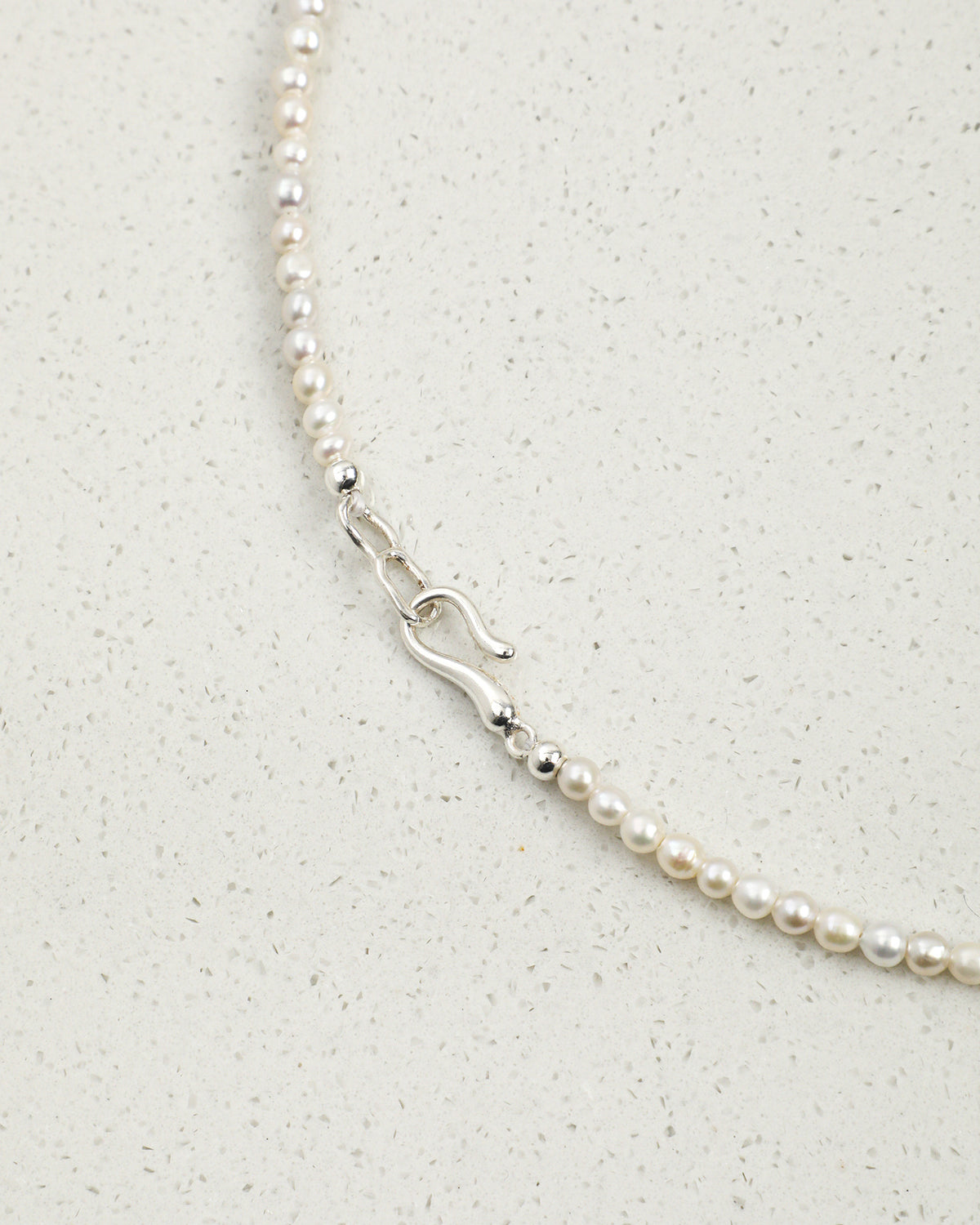 Citrine, Smoky Quartz & Pearl Necklace, close-up detail 1