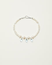 Blue Topaz, Clear Quartz & Pearl Bracelet — product view