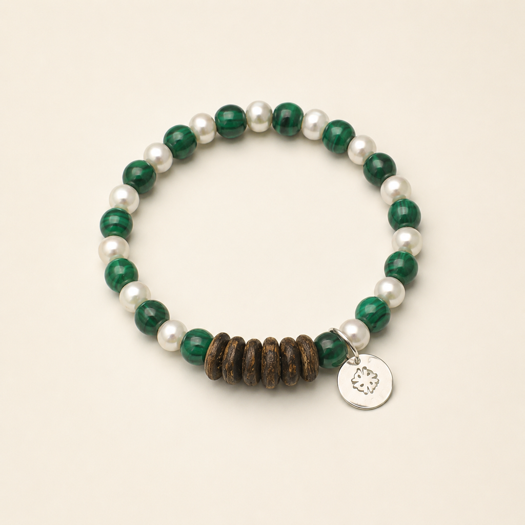 Malachite Pearl Bracelet