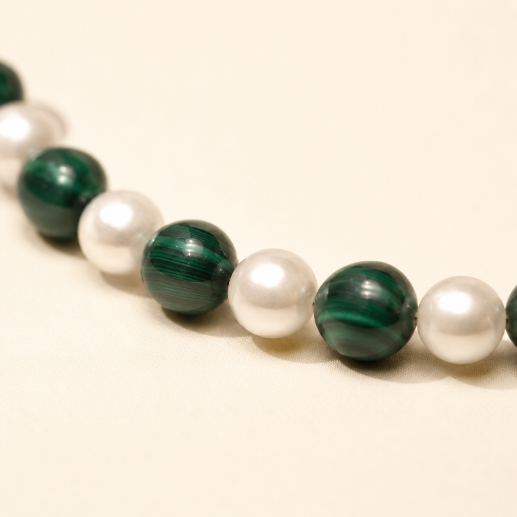 Malachite Pearl Bracelet
