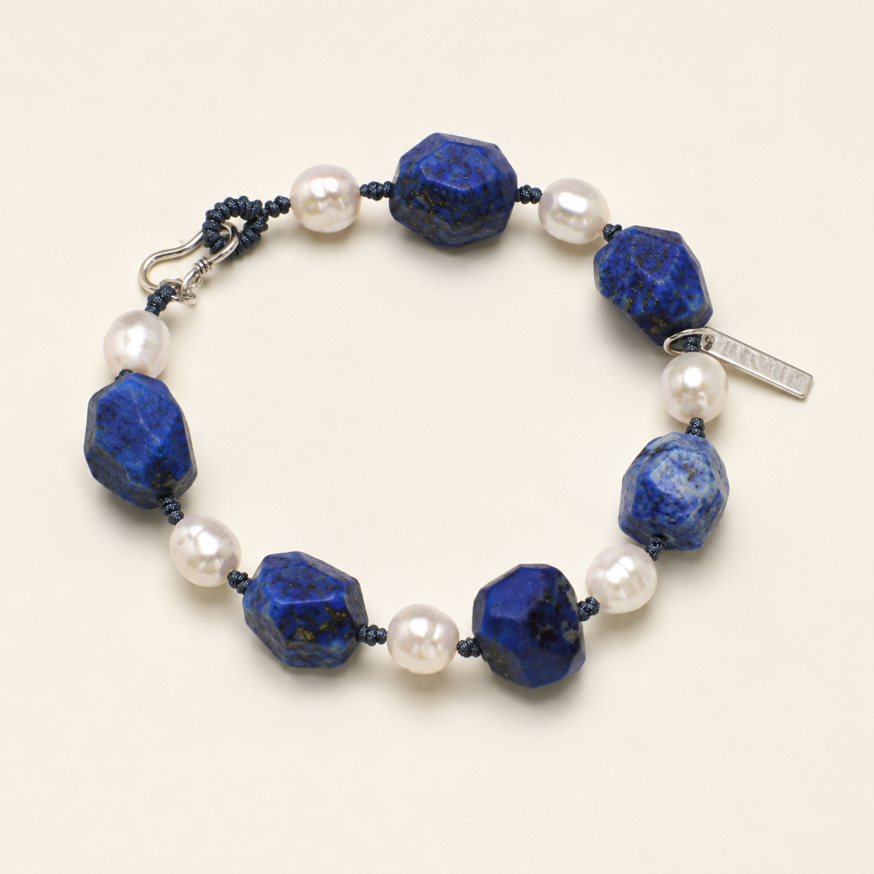Lapis Pearl Bracelet