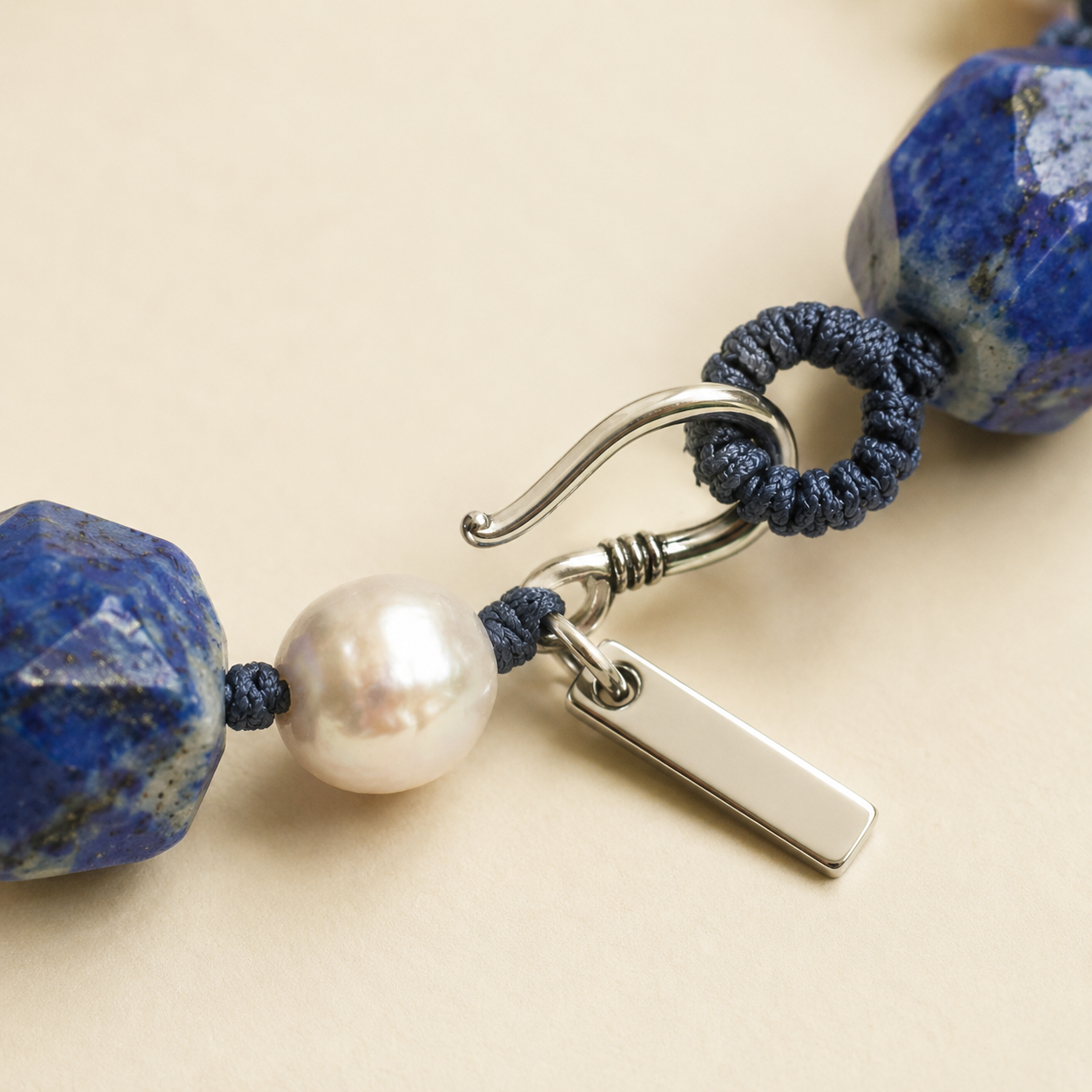 Lapis Pearl Bracelet
