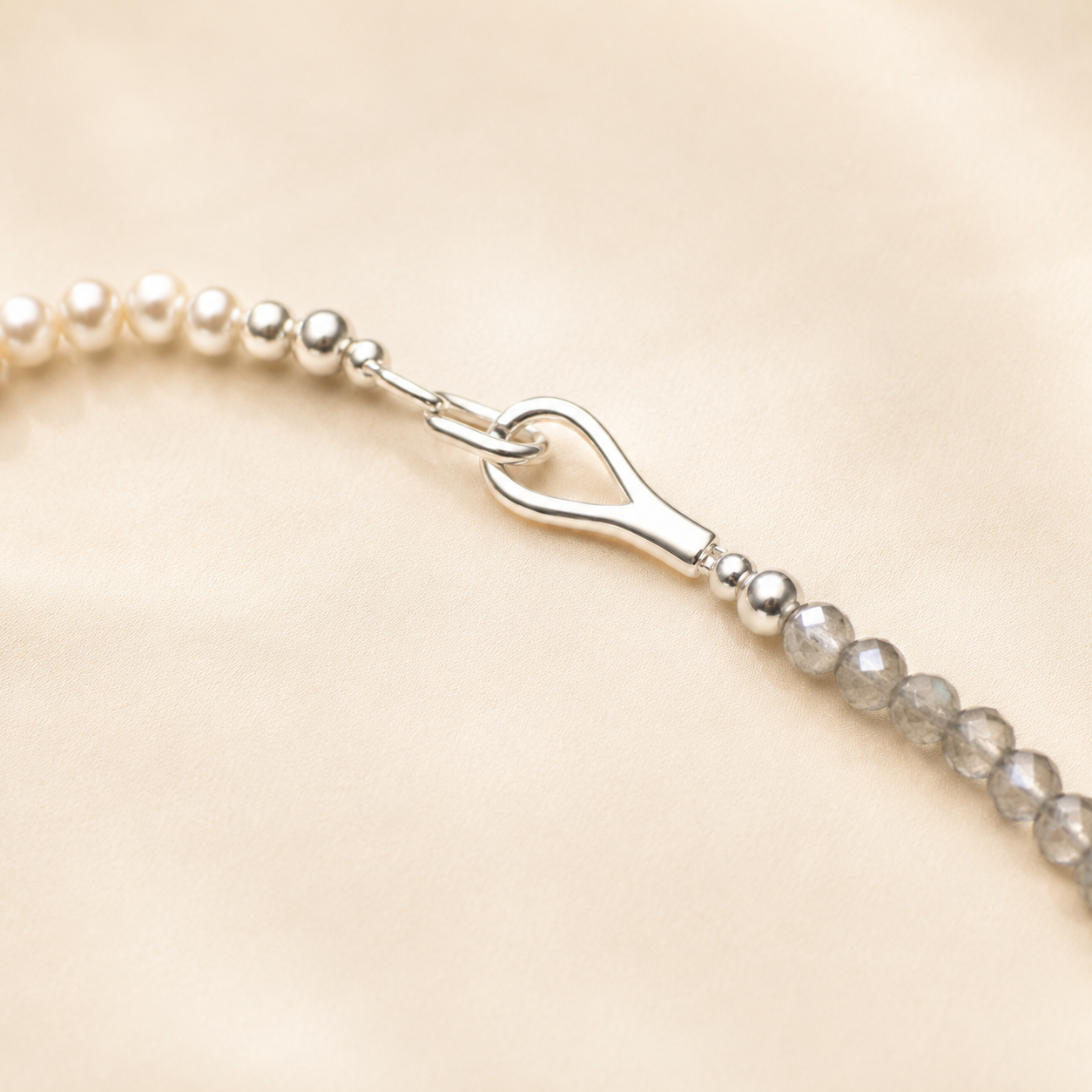 Moonlit Pearl Stone Necklace