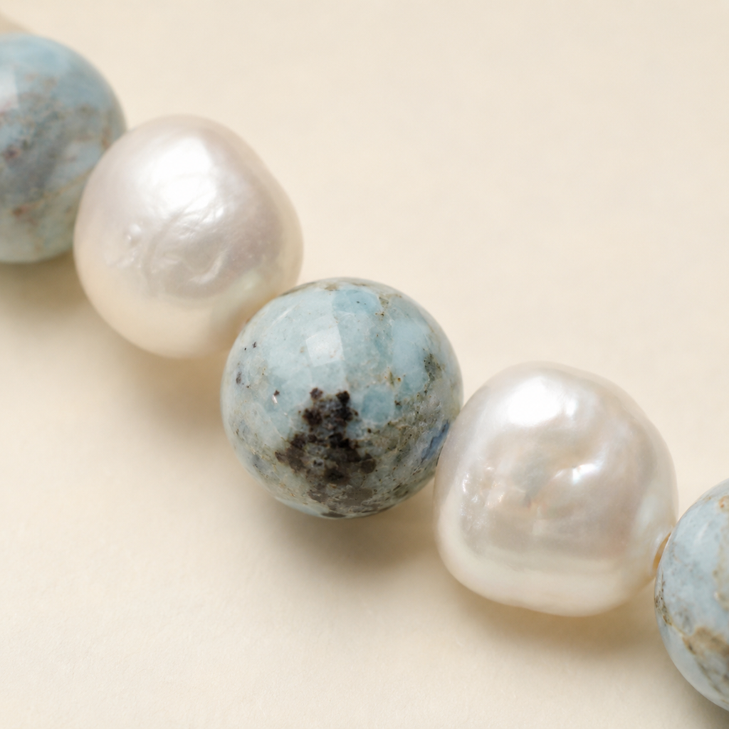 Ocean Stone Pearl Bracelet