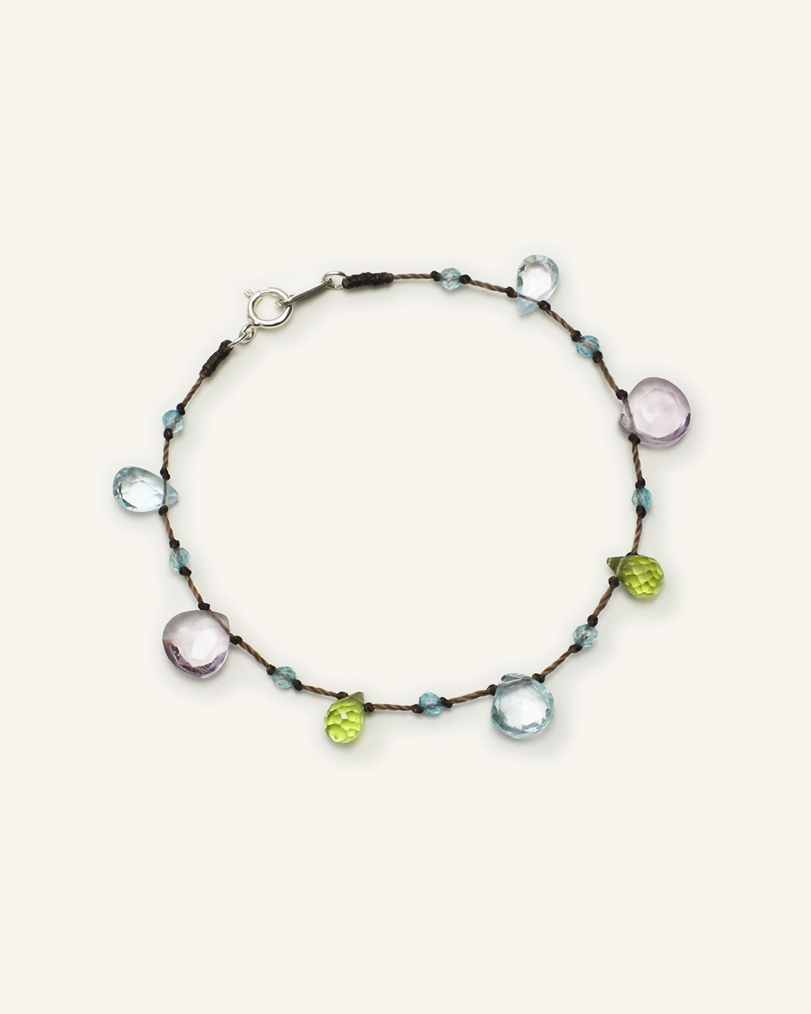 Multicolor Quartz, Topaz, Ametrine & Peridot Bracelet