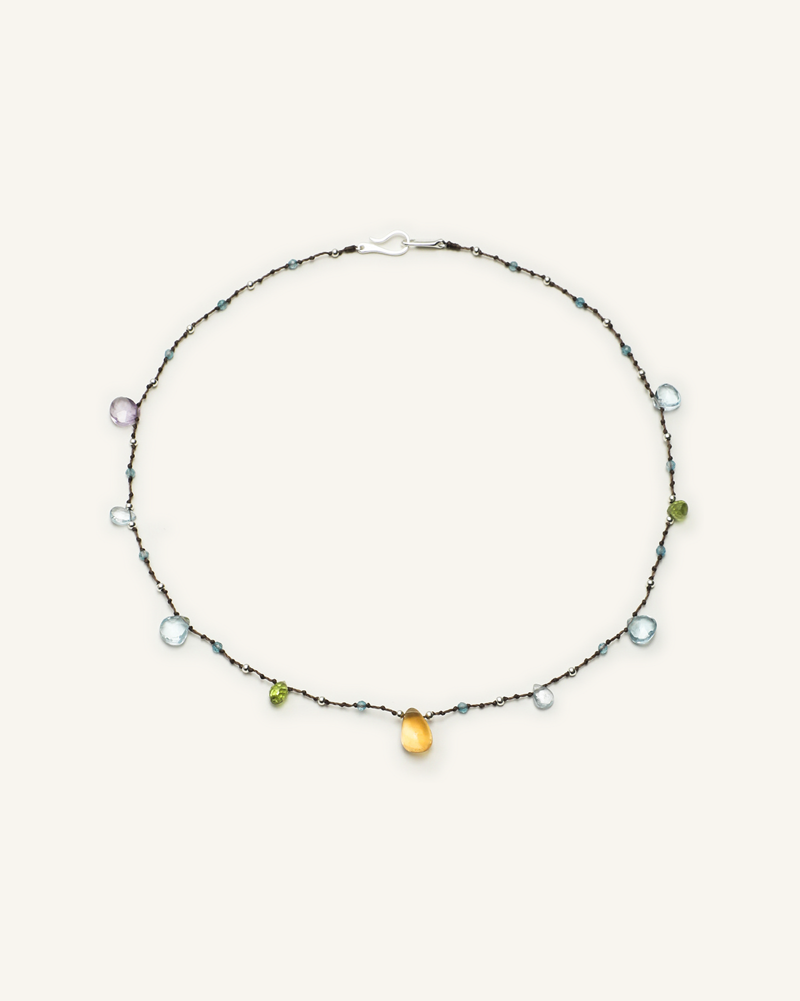 Multicolor Quartz, Topaz, Ametrine & Peridot Necklace